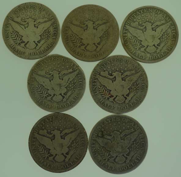 Four(4) 1906 Barber Half Dollar