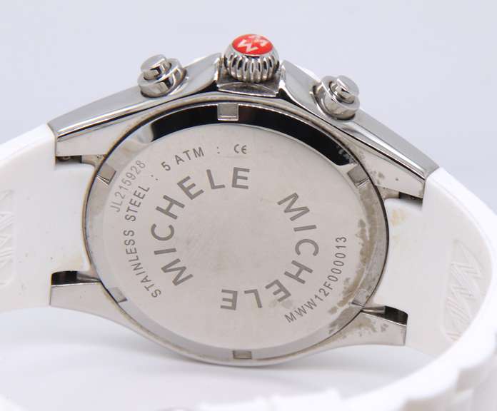 Michele Tahitian Jellybean Chronograph Quartz White Watch