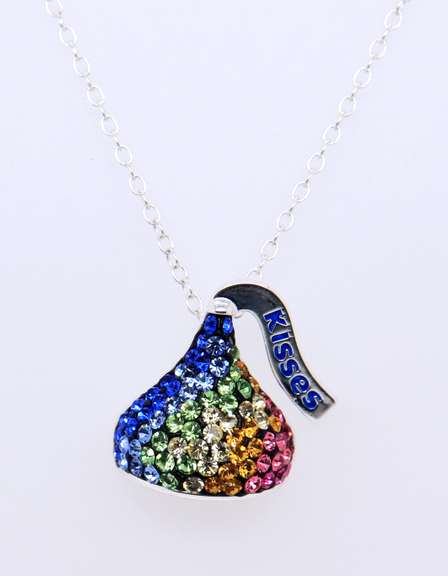 Sterling Silver Kisses Pendant on Chain