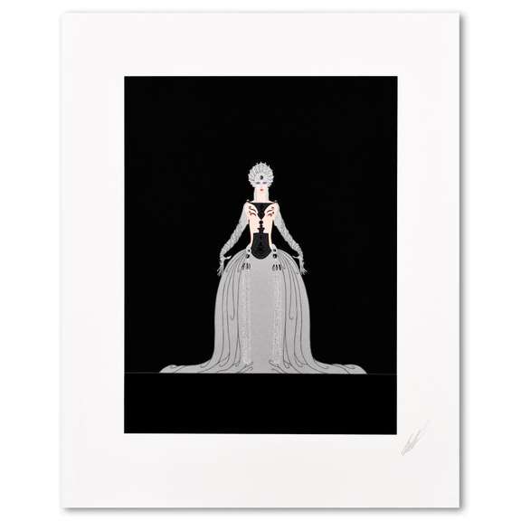 Erte (1892-1990), "Kissing" Limited Edition Serigraph, Numbered 51/300 and Hand Signed with Letter of Authenticity