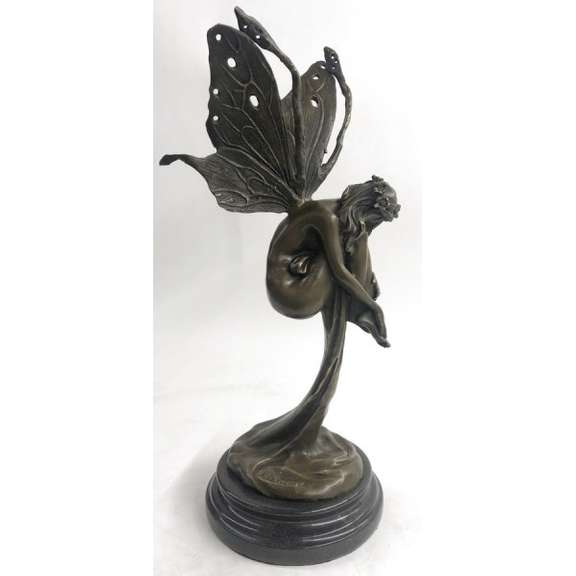 Fairy Fantasy Winged Bronze Sculpture
