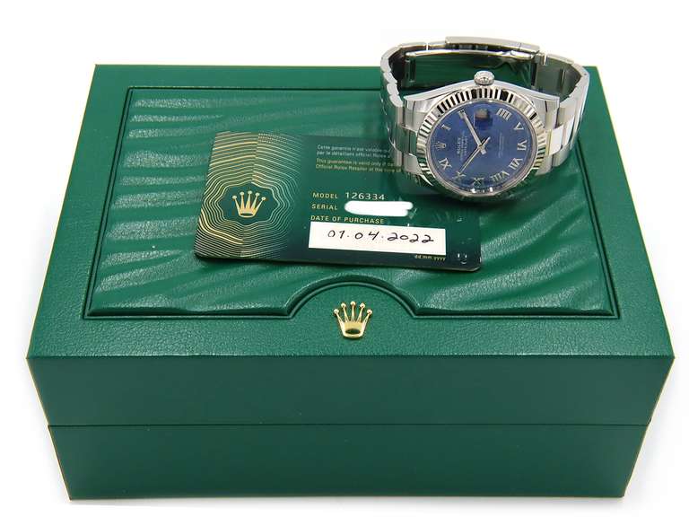 Rolex Datejust 41mm Blue Roman Dial Watch
