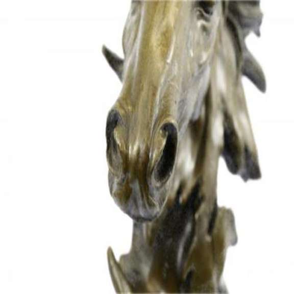 Gorgeous Bust Horse Head Bronze Sculpture