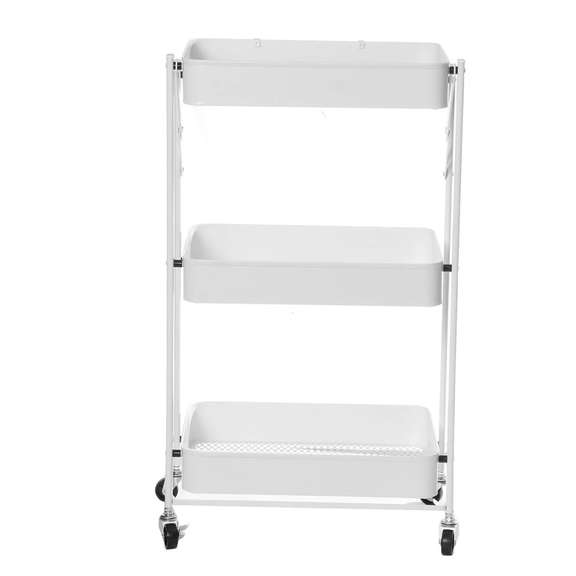 Multilayer Foldable Storage Rack with Wheels