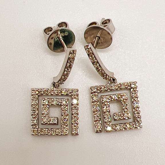 14kt White Gold & Diamond Earrings