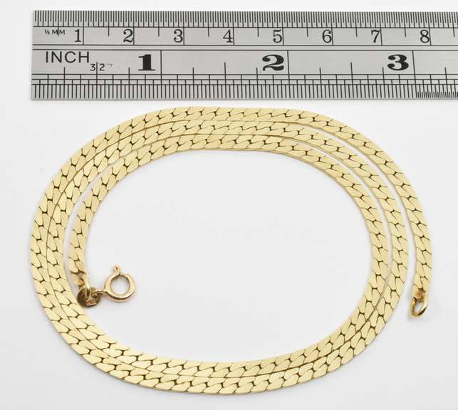 Classic 14k Herringbone Necklace
