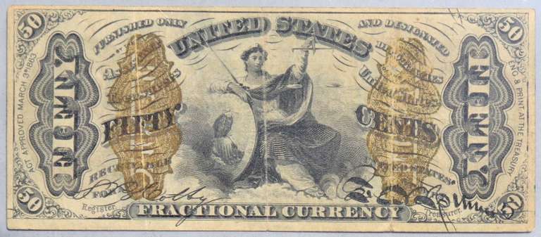50 Cent Fr 1362 Fractional Note PMG VF 30