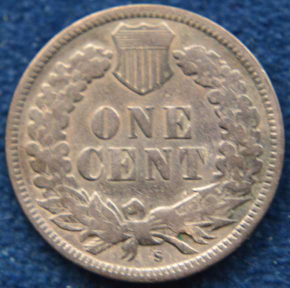 1908-S Indian Head Cent, Circulated.