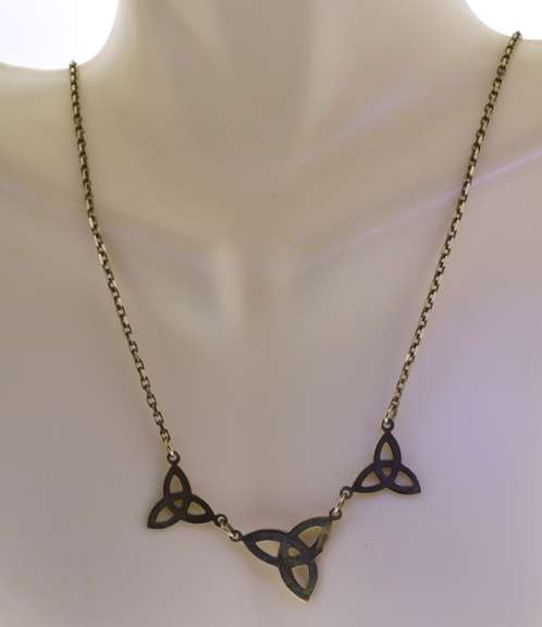 Sterling Silver Three Trinity Knot Necklace
