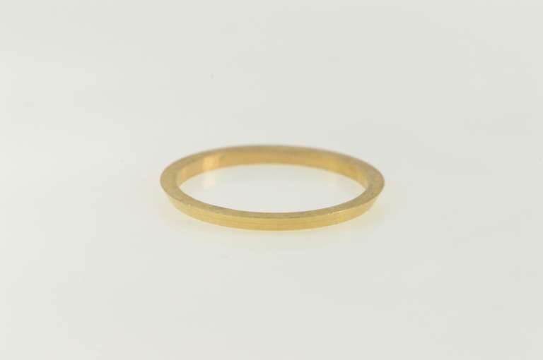 14K Yellow Gold Vintage NOS 1950's Simple Stackable Band Ring