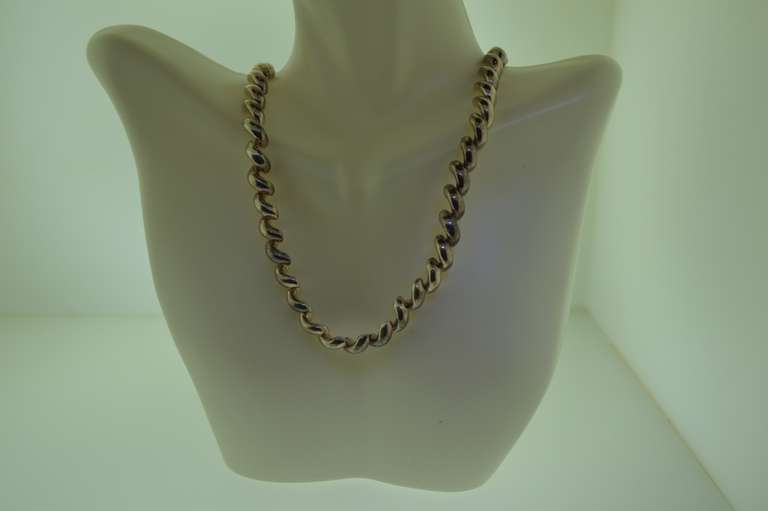 Vintage Italian sterling Silver San Marco Necklace