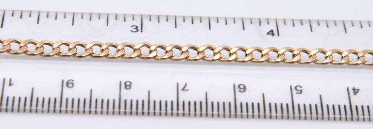 Simple Yellow Gold Curb Link Chain Necklace