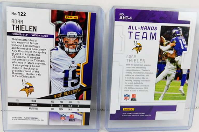 2 Adam Thielen Football Cards