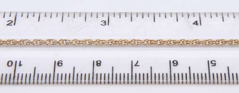 Simple Yellow Gold Rolo Chain Necklace