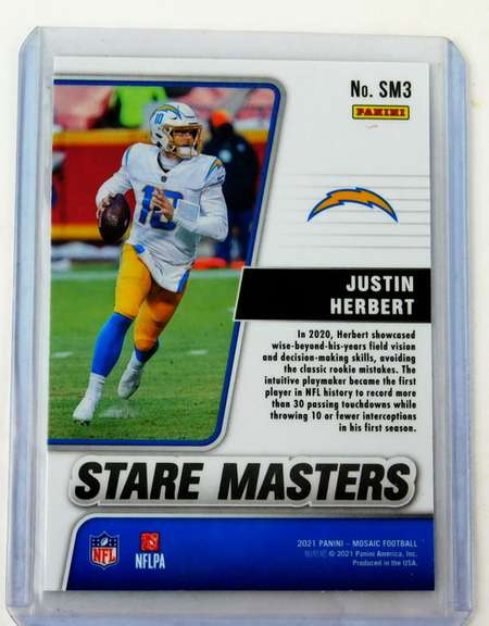 Justin Herbert 2021 Panini Stare Masters Football Card