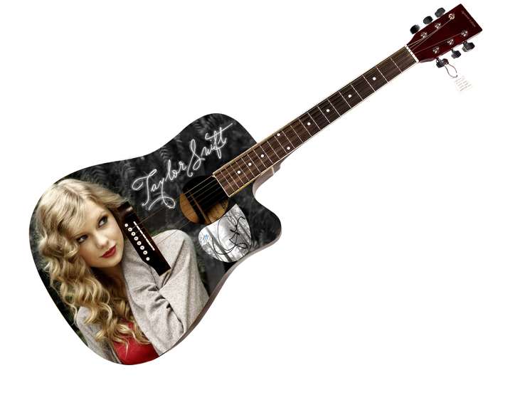 Taylor Swift Autographed Signed Custom Photo Graphics Guitar ACOA