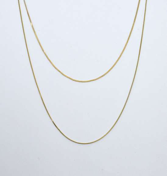 Two 14k YG Pendant Necklaces