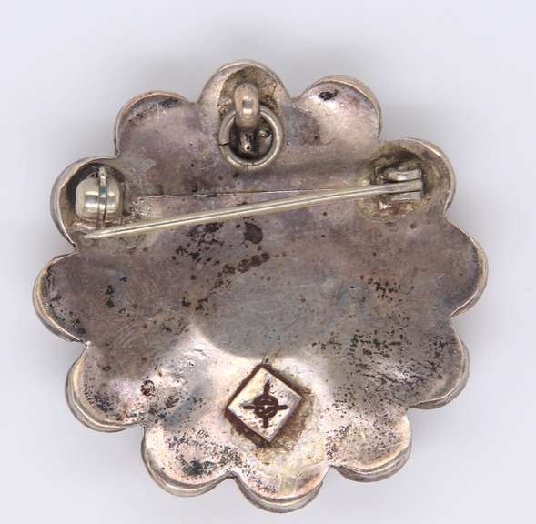 Vintage Sterling Silver American Indian Brooch Pendant