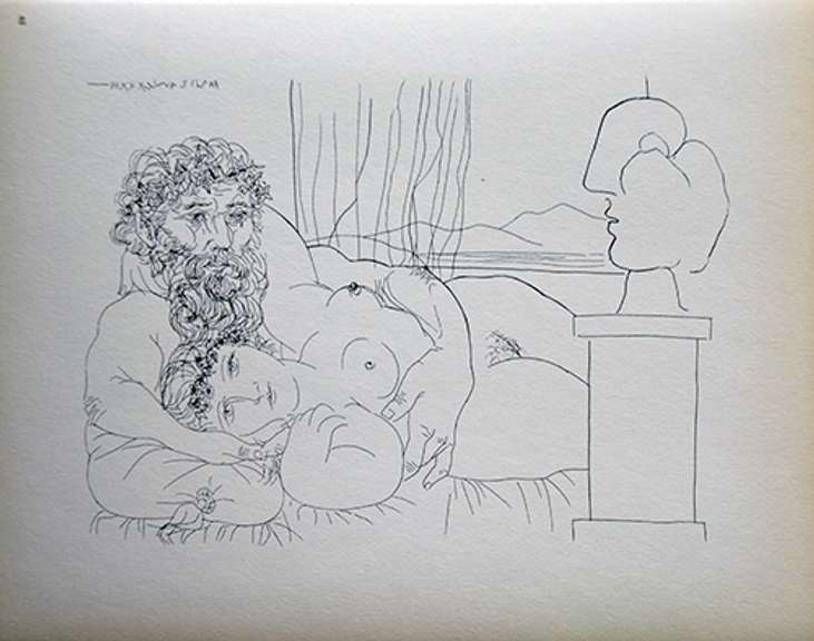PABLO PICASSO, SCULPTOR AND RECLINING MODEL