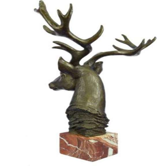 Buck Deer Elk Stag Bronze Sculpture