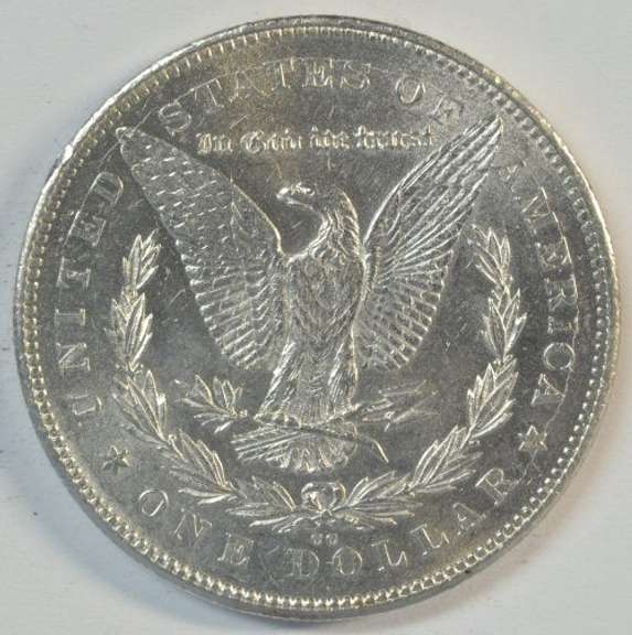 Brilliant Uncirculated 1878-CC Morgan Silver Dollar. Key date