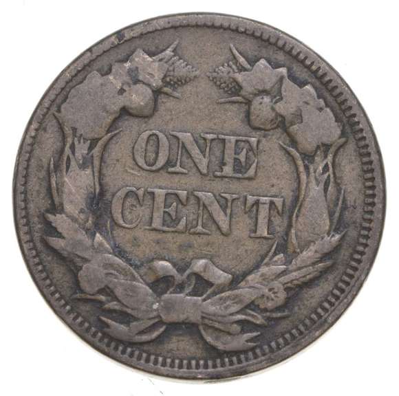 1857 Flying Eagle Cent - 5.9 - Clash With 50C Rare Error