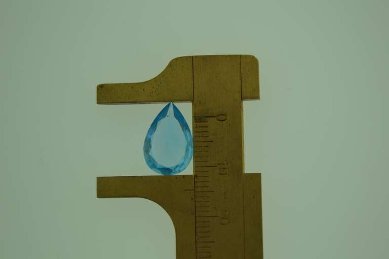 5ct Pear Shape Blue Topaz Loos Stone