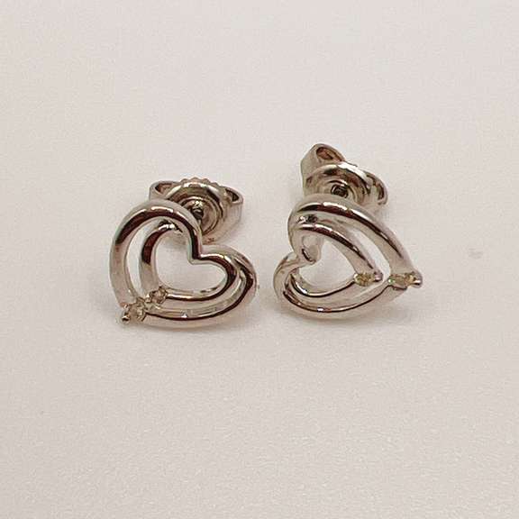 14kt White Gold & Diamond Earrings