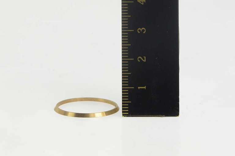 14K Yellow Gold Vintage NOS 1950's Grooved Wedding Band Ring