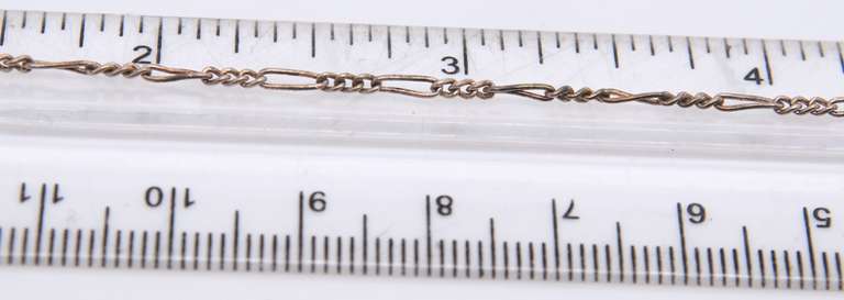 Vintage Sterling Silver Figaro Chain Necklace