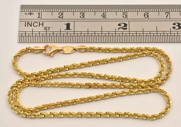 Glittering Variation of 14k Rope necklace