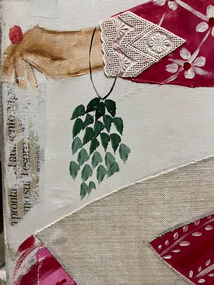 Beautiful Mixed Media Historic Figurative Work