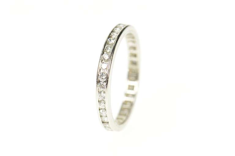 Platinum 0.51 Ctw Diamond Eternity Wedding Band Ring