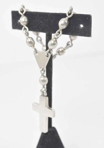 Sterling Silver Handheld Rosary From Mexico.