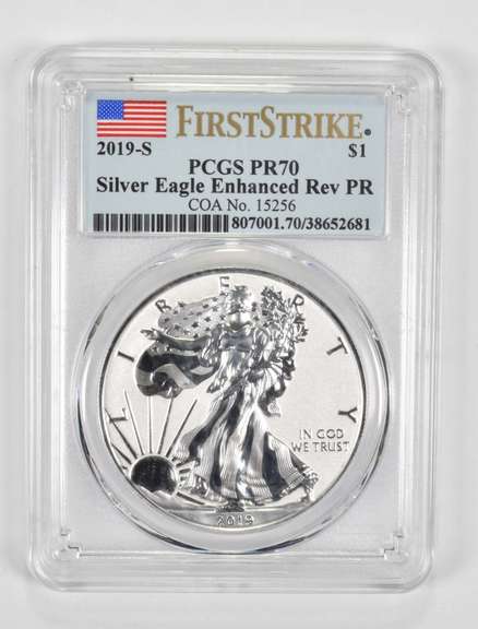 Enhanced REV PR70 2019-S American Silver Eagle - First Strike - PCGS