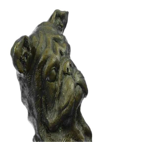 Bulldog Bronze Planter Sculpture Statue
