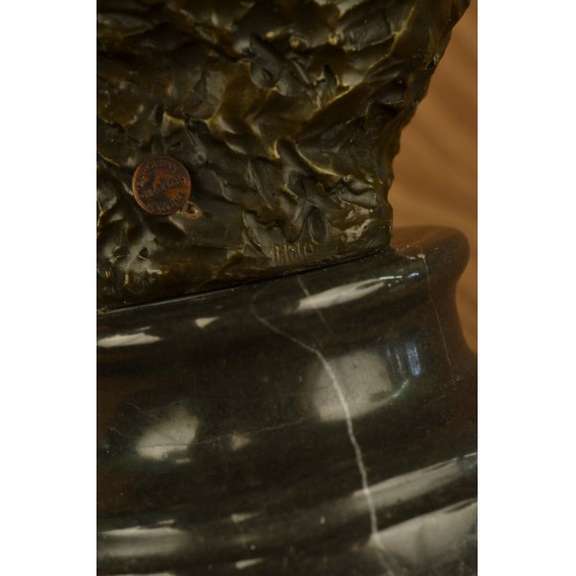 Fireman Fighting Fire in Action Bronze Statue