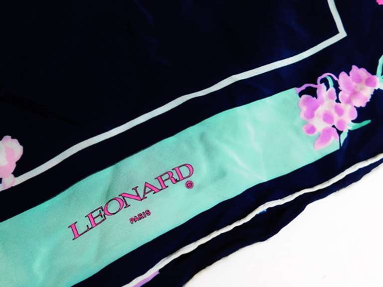 Vintage Leonard Paris Silk Scarf