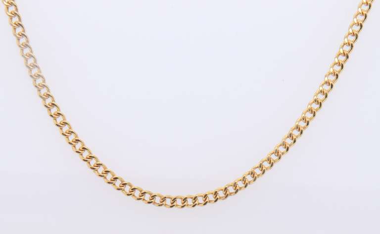 Popular Yellow Gold Curb Link Chain Necklace