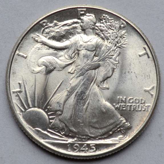 1945 BU Walking Liberty Half