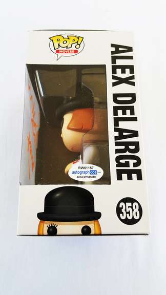 Malcolm McDowell Signed Clockwork Orange Funko Pop! #358 Alex ACOA Witness ITP