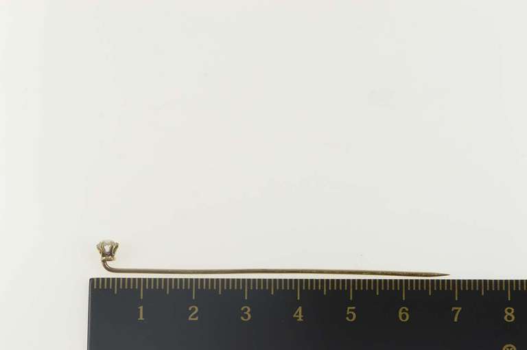 10K Yellow Gold Victorian Crystal Lapel Boutonniere Formal Pin/Brooch