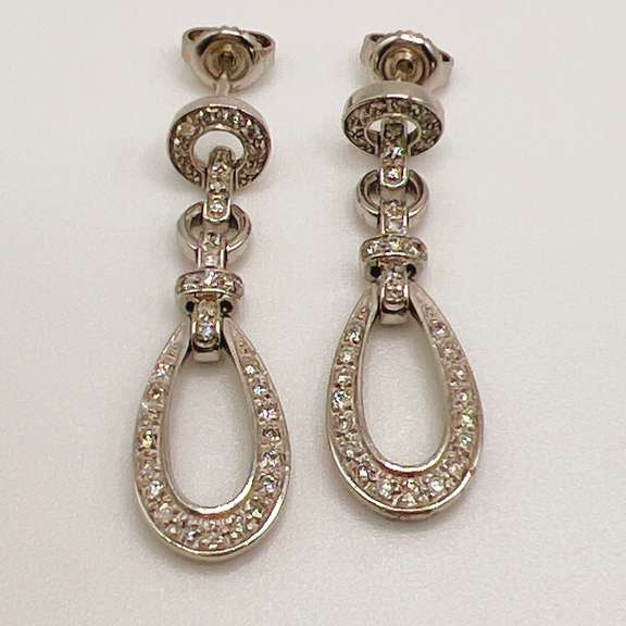 14kt White Gold & Diamond Earrings