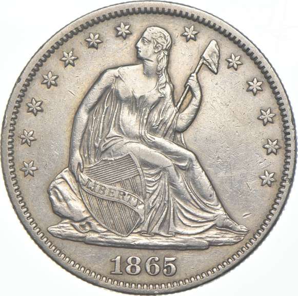 1865 Seated Liberty Half Dollar