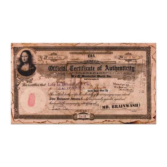 Mr. Brainwash, "Love is the Answer" One-of-a-Kind Mixed Media, Numbered 1/1 Inverso and Signed with Certificate of Authenticity.