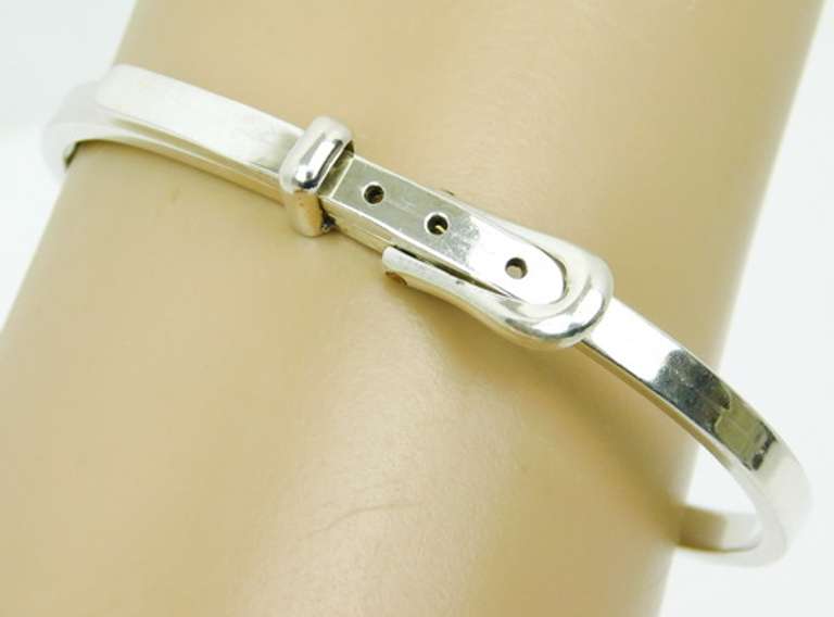 Taxco Mexico Sterling Buckle Bangle Bracelet