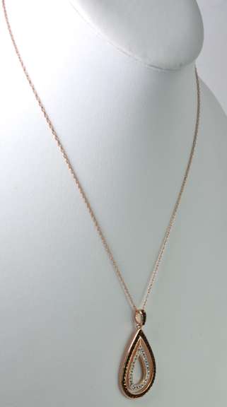 Rose Gold Plated Teardrop Pendant