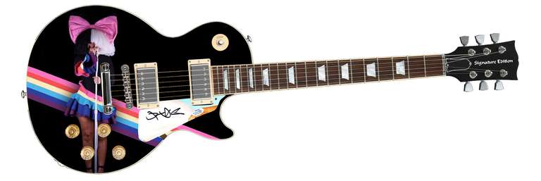 Sia Furler Autographed Custom Graphics Photo Guitar ACOA