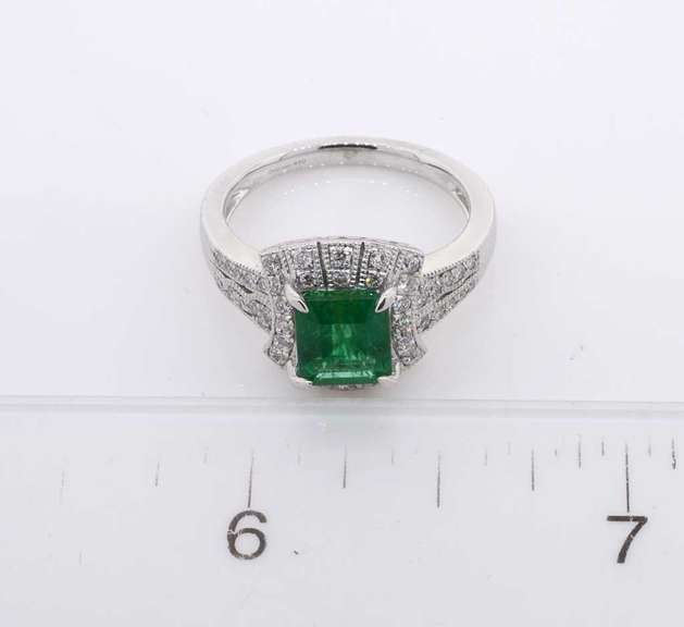 Elaborate Emerald & Diamond Ring