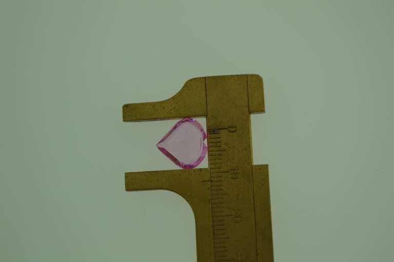 5.30ct Heart Shape Pink Sapphire Loose Stone